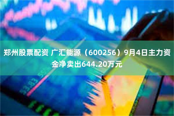 郑州股票配资 广汇能源（600256）9月4日主力资金净卖出644.20万元