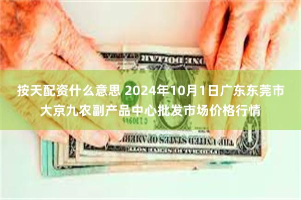 按天配资什么意思 2024年10月1日广东东莞市大京九农副产品中心批发市场价格行情