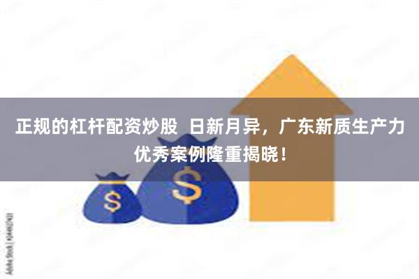 正规的杠杆配资炒股  日新月异，广东新质生产力优秀案例隆重揭晓！